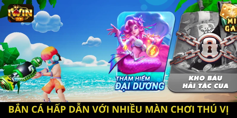 Bắn cá với giao diện bắt mắt, đa dạng thử thách 