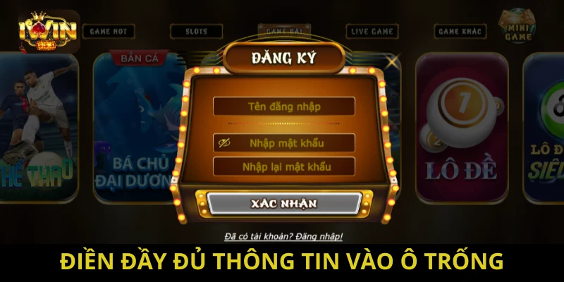 Điền thông tin được yêu cầu 