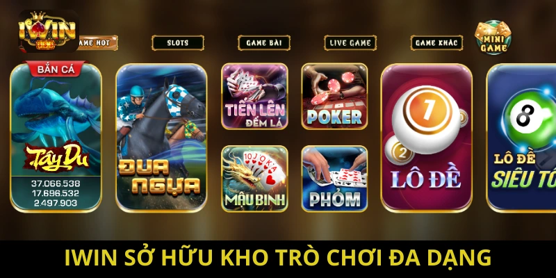 IWIN luôn là sự lựa chọn hàng đầu nhờ sở hữu các trò chơi đa dạng thể loại 